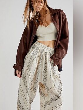 NWOT FREE PEOPLE ONCE A UPON A YARN DYE PANTS | LARGE